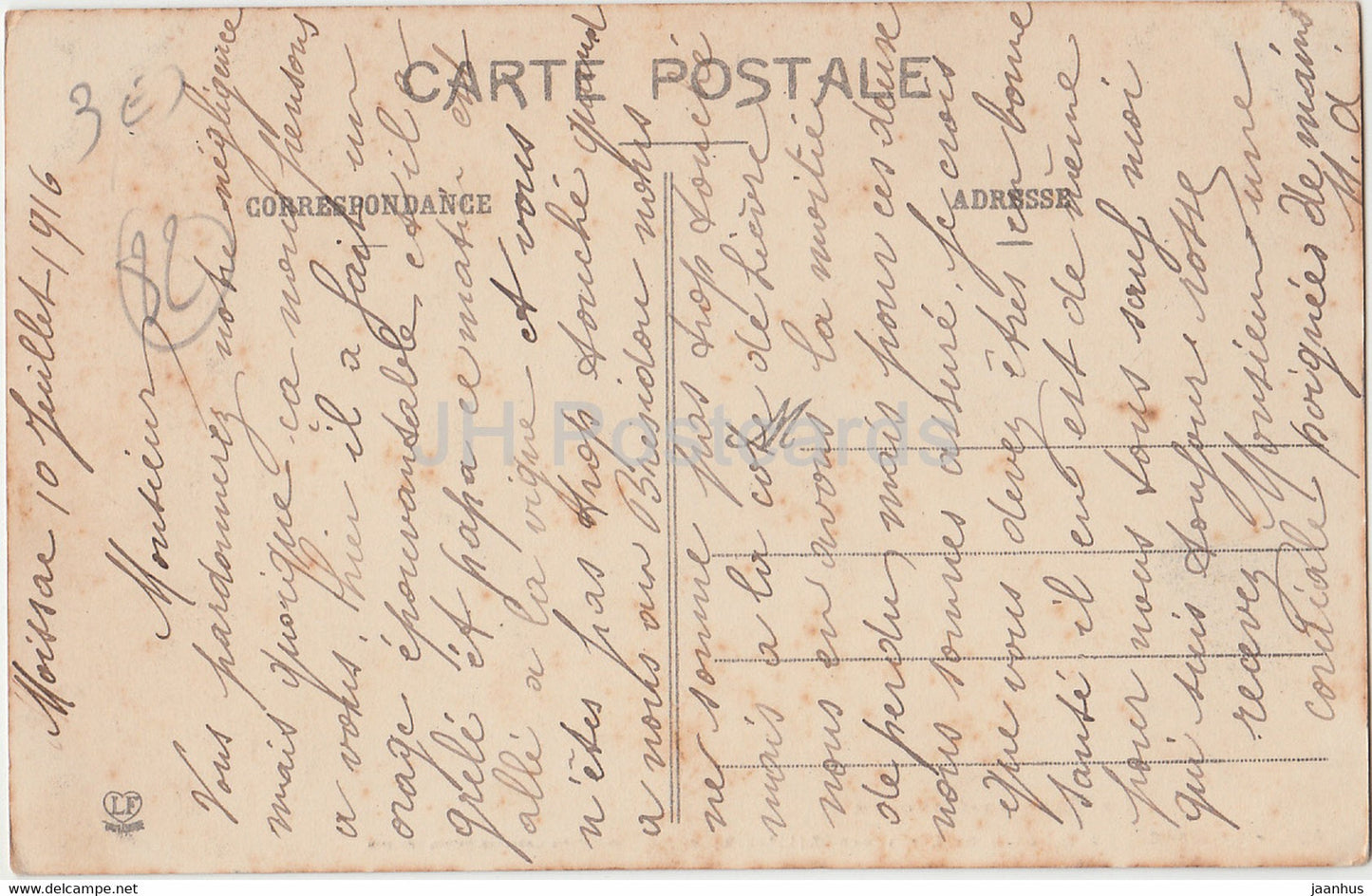 Le Tarn et Garonne - Le Clocher de St Pierre - 668 - alte Postkarte - 1916 - Frankreich - gebraucht