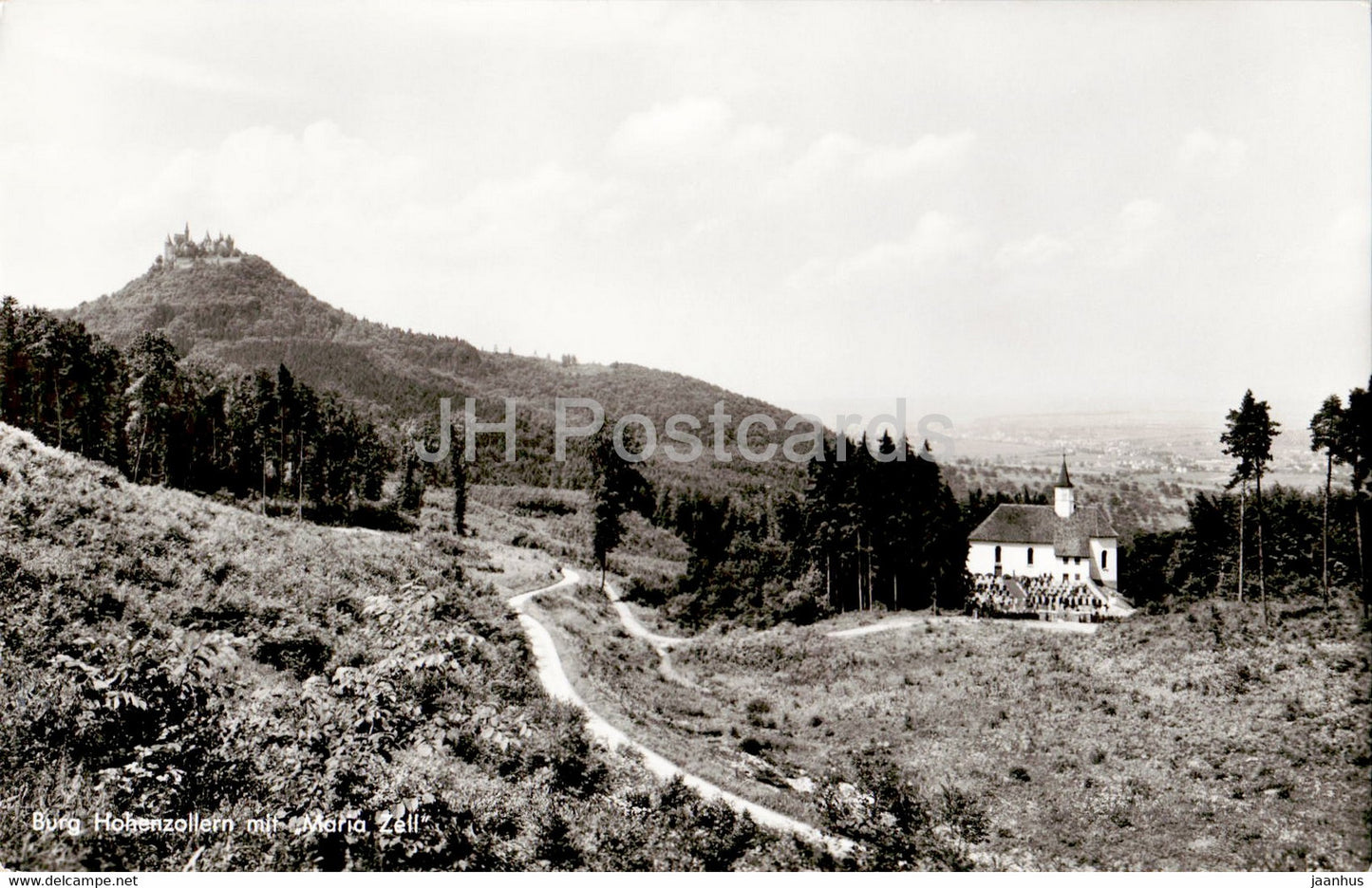 Burg Hohenzollern mit Maria Zell - old postcard - Germany - unused - JH Postcards