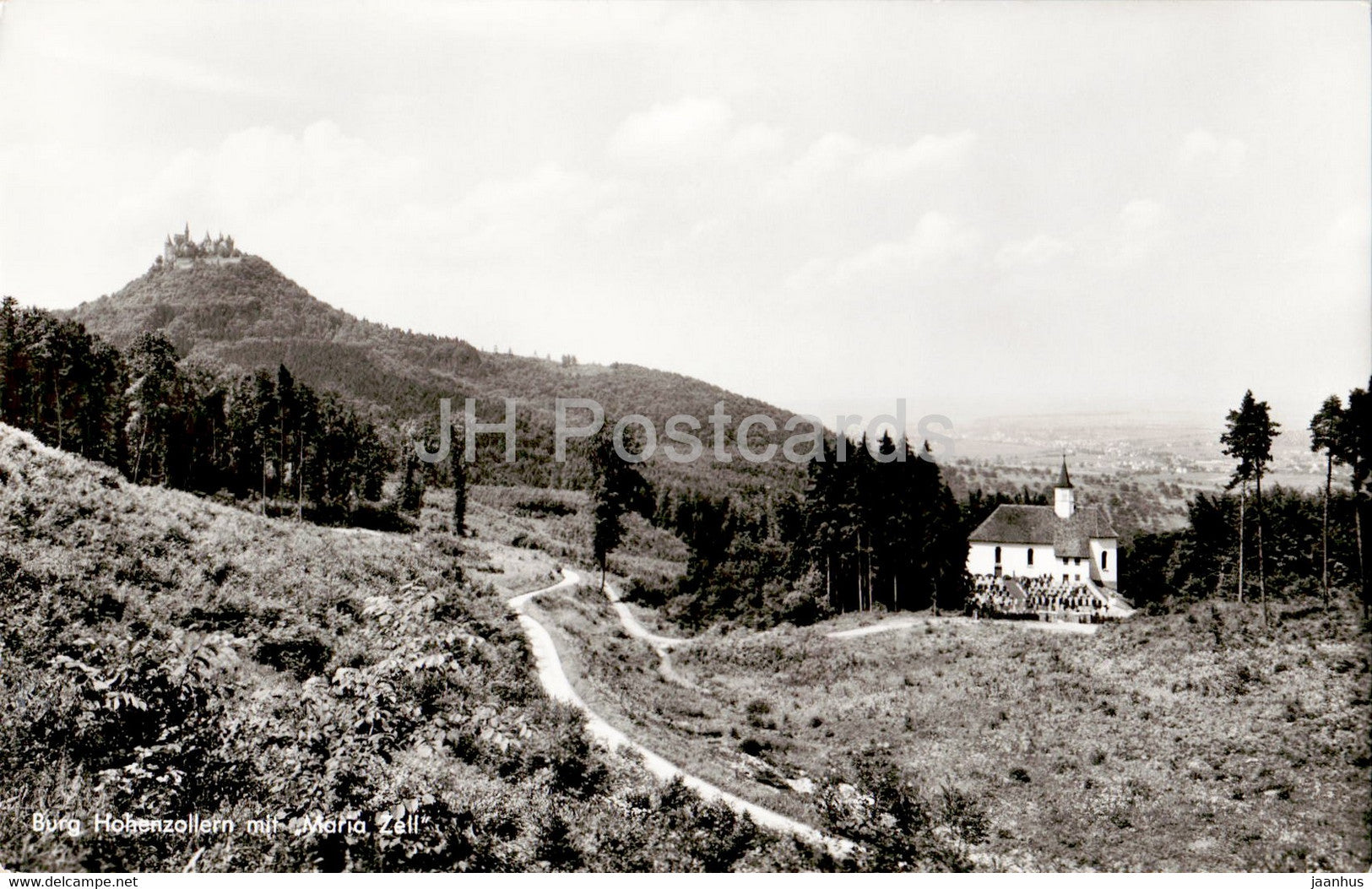 Burg Hohenzollern mit Maria Zell - old postcard - Germany - unused - JH Postcards