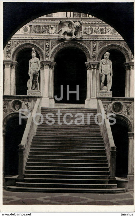 Architecture - staircase - old postcard - Italy - unused - JH Postcards