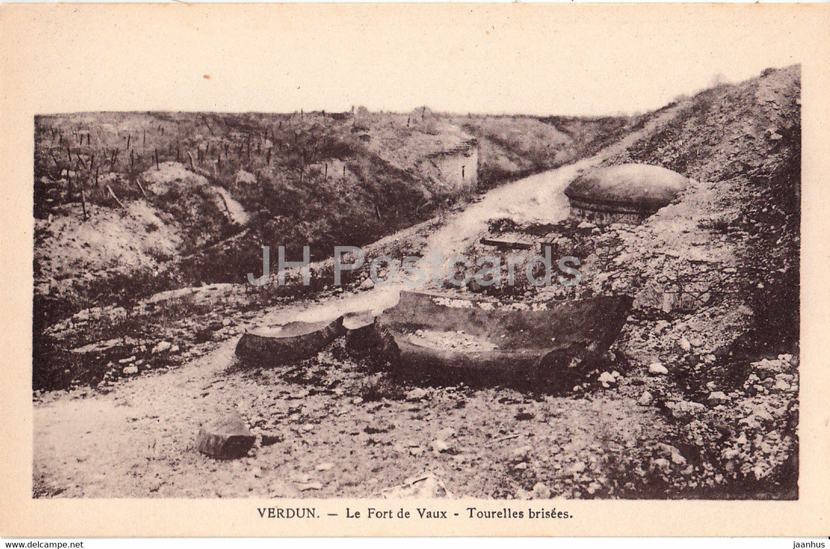 Verdun - Le Fort de Vaux - Tourelles brisees - military - WWI - old postcard - France - unused - JH Postcards