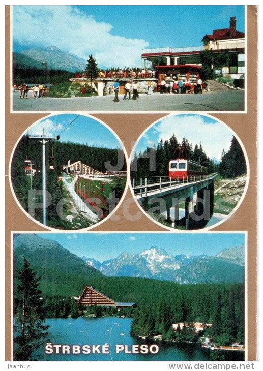 funicular - hotel Patria - Strbske Pleso - Vysoke Tatry - High Tatras - Czechoslovakia - Slovakia - used - JH Postcards