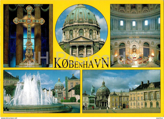 Copenhagen - Frederiks Kirken - Marmor Kirken - church - multiview - KOB 29 - Denmark – unused – JH Postcards