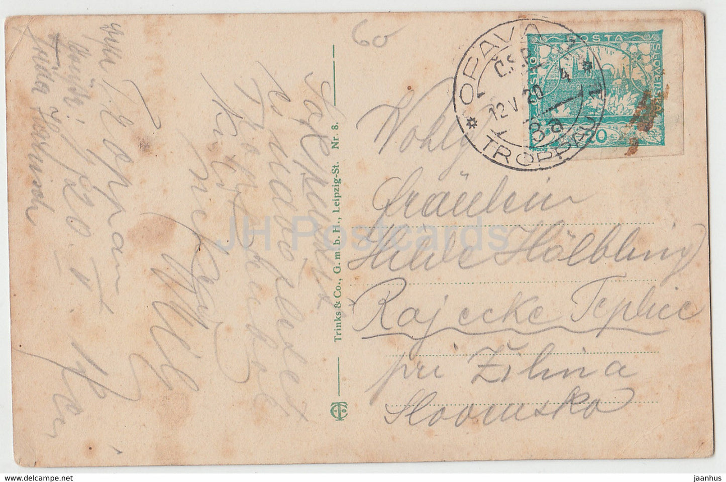 Troppau - Troppau - Kaiser-Josef-Park - alte Postkarte - 1920 - Tschechien - gebraucht