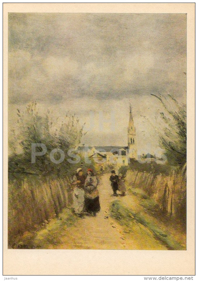 painting by Camille Corot - Clocher a Argenteuil , 1860 - French art - 1975 - Russia USSR - unused - JH Postcards