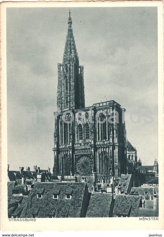 Strassburg - Strasbourg - Munster - cathedral - old postcard - France - unused - JH Postcards