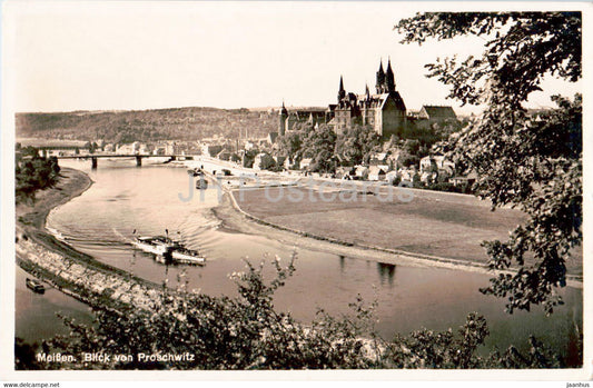Meissen - Blick von Proschwitz - 27282 - feldpost - military mail - old postcard - 1941 - Germany - used - JH Postcards