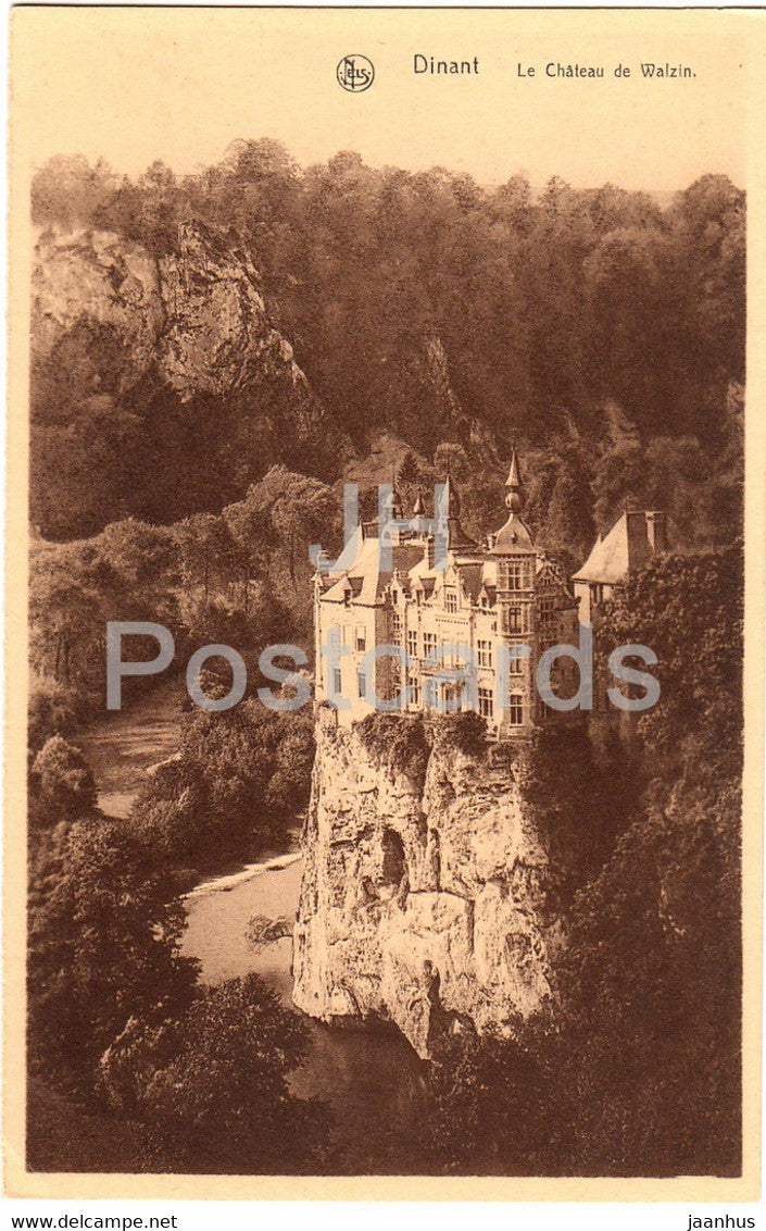 Dinant - Le Chateau de Walzin - castle - old postcard - Belgium - unused - JH Postcards