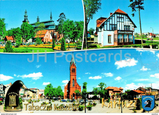 Kartuzy - Karthaus - main market and church - multiview - Poland - used - JH Postcards