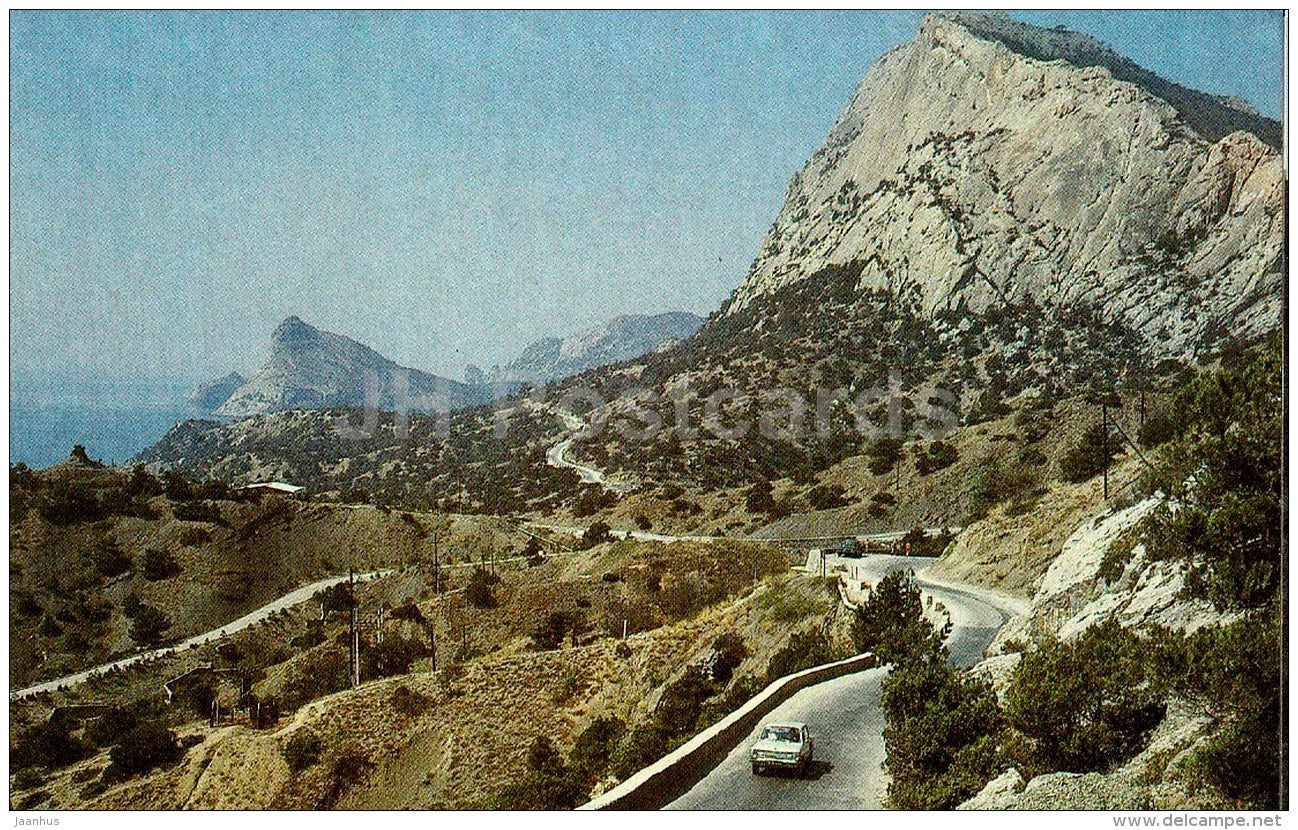 Crimea mountain roads - Crimea - Ukraine USSR - 1989 - unused - JH Postcards