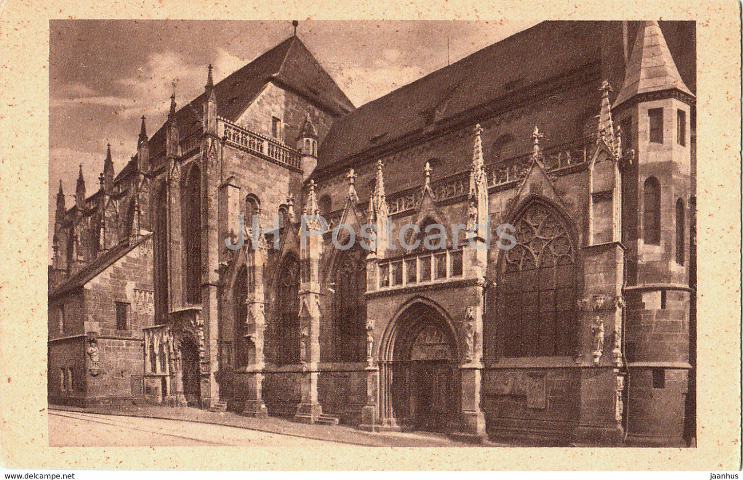 Nurnberg - Sebalduskirche Nordseite - old postcard - Germany - unused - JH Postcards