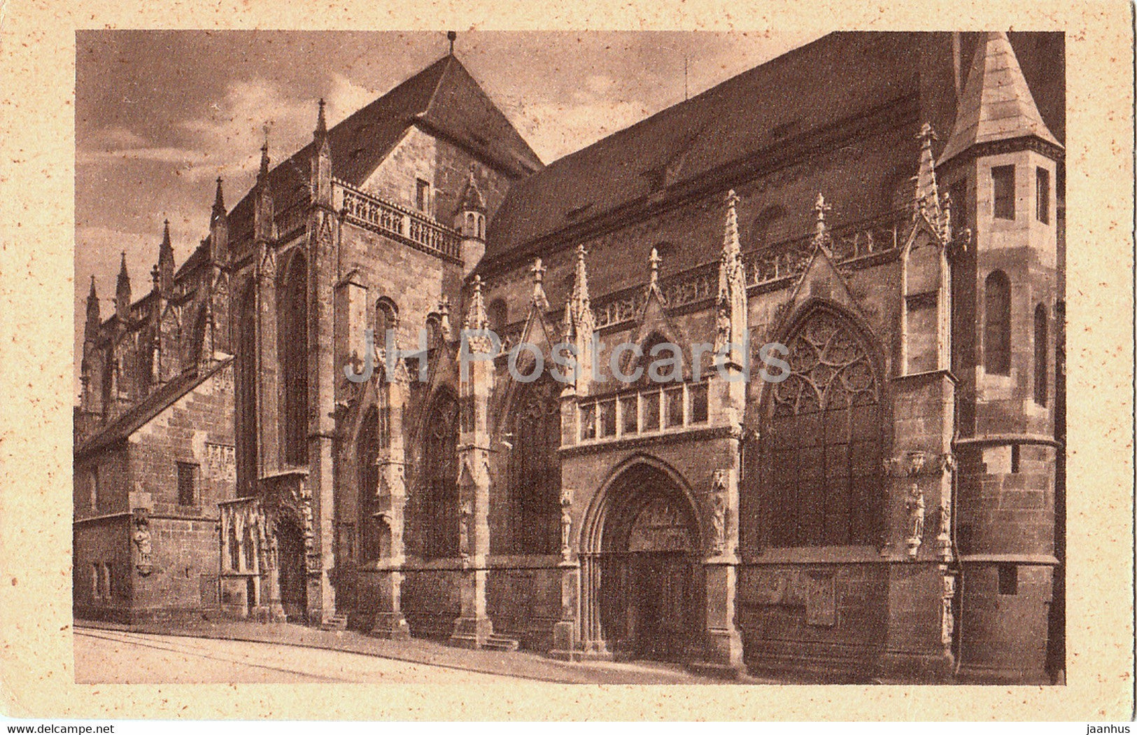 Nurnberg - Sebalduskirche Nordseite - old postcard - Germany - unused - JH Postcards