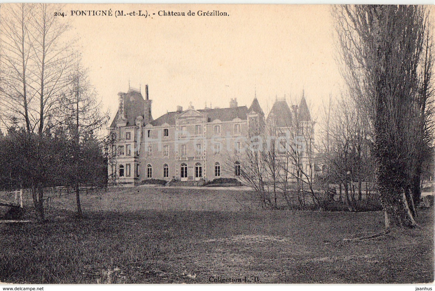 Pontigne - Chateau de Grezillon - castle - 204 - old postcard - France - unused - JH Postcards