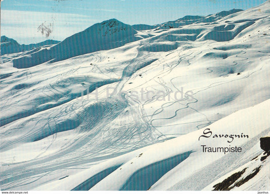 Savognin Traumpiste - Piz Martegnas - Naladas - 1978 - Switzerland - used - JH Postcards