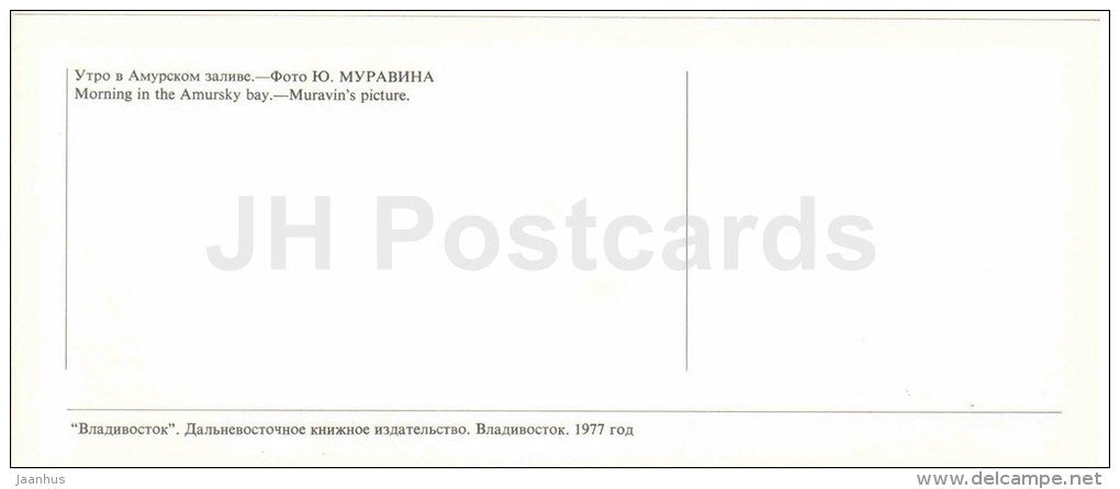 morning in the Amursky bay - gull - Vladivostok - 1977 - Russia USSR - unused - JH Postcards