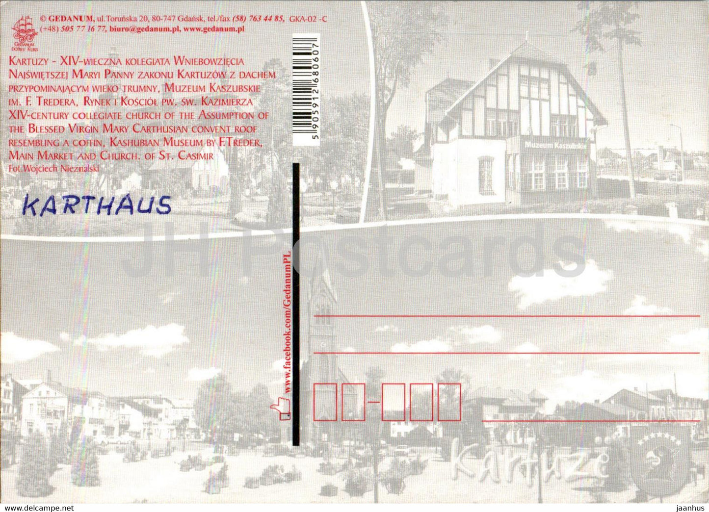 Kartuzy - Karthaus - Hauptmarkt und Kirche - Multiview - Polen - gebraucht