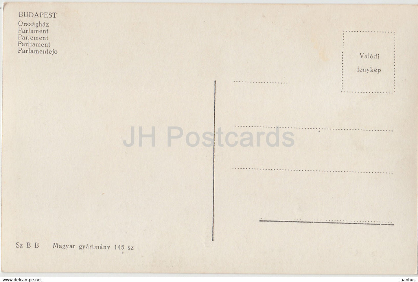 Budapest - Orszaghaz - Parlament - old postcard - Hungary - unused