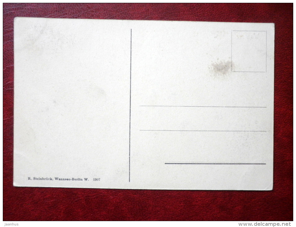 Wannsee - lake - sailing boats - old postcard - 1907 - Germany - unused - JH Postcards