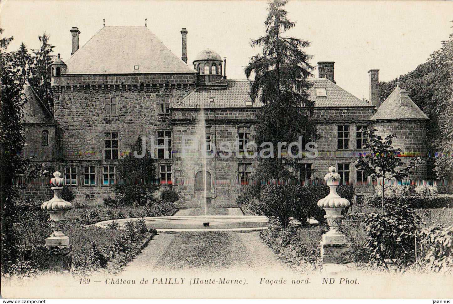 Chateau de Pailly - Facade Nord - castle - 189 - old postcard - 1914 - France - used - JH Postcards