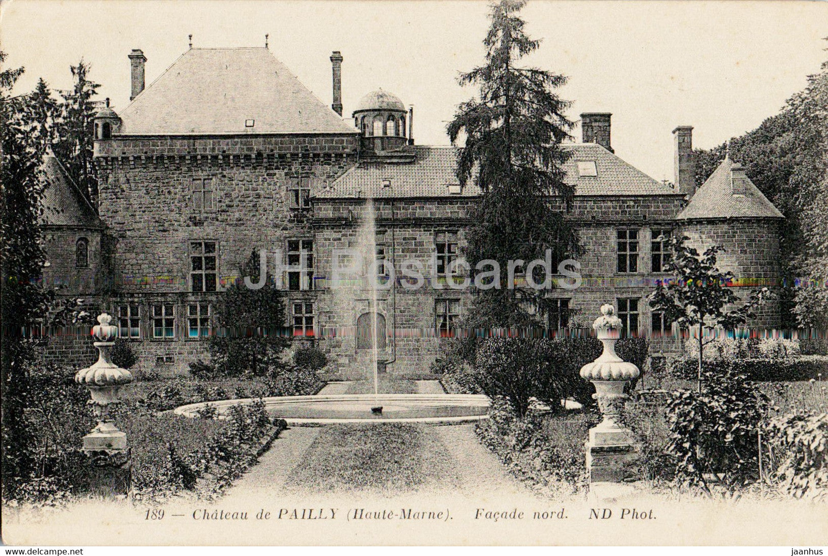 Chateau de Pailly - Facade Nord - castle - 189 - old postcard - 1914 - France - used - JH Postcards