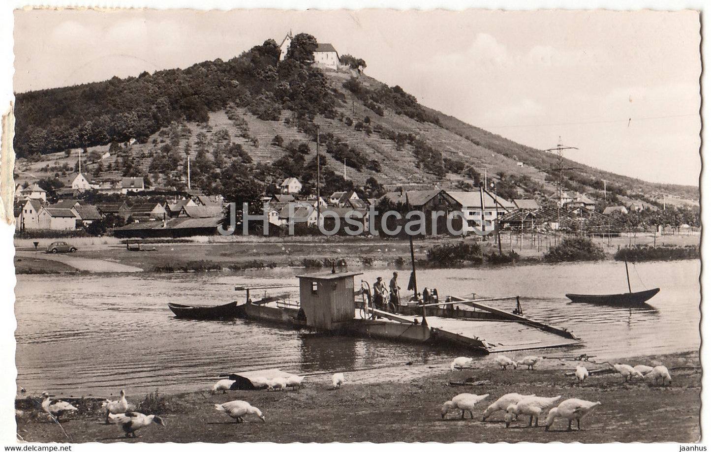 Gross Heubach am Main mit Kloster Engelberg - old postcard - Germany - used - JH Postcards