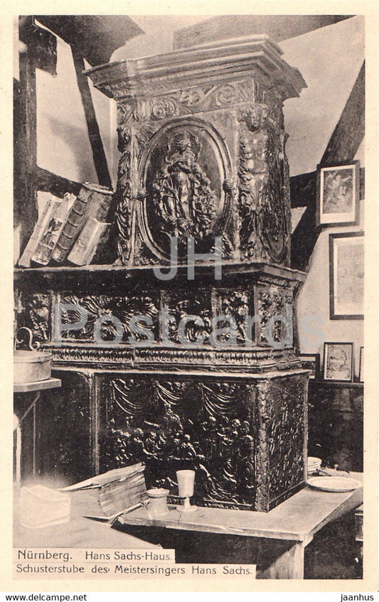 Nurnberg - Hans Sachs Haus - Schusterstube des Meistersingers Hans Sachs - 1 - old postcard - Germany - unused - JH Postcards