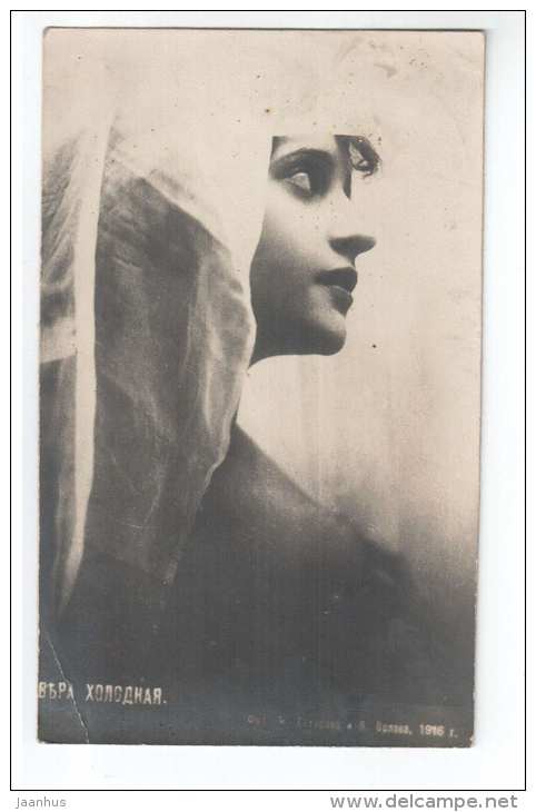 Cold Faith - lady - 211221 - old postcard - circulated in Estonia - used - JH Postcards