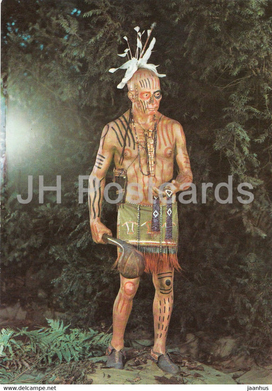 Irokesen Hauptling - Iroquois chief - indian- Indianer Museum Radebeul - DDR Germany - unused - JH Postcards
