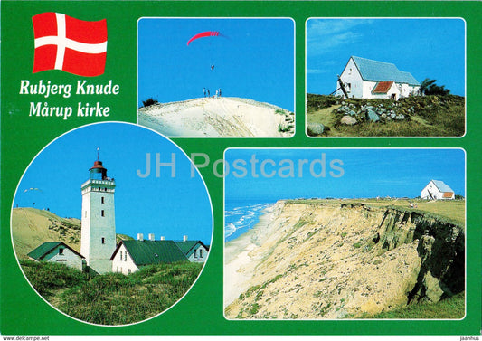 Rubjerg Knude - lighthouse - Marup kirke - 9610 - multiview - Denmark - unused - JH Postcards