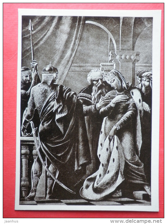 illustration by S. Kobuladze - Rostevan - The Knight in the Panther´s Skin by S. Rustaveli - 1978 - Russia USSR - unused - JH Postcards