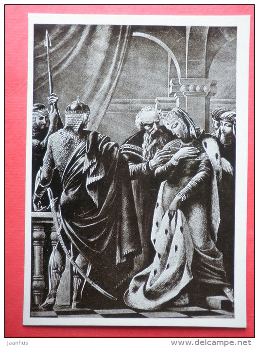 illustration by S. Kobuladze - Rostevan - The Knight in the Panther´s Skin by S. Rustaveli - 1978 - Russia USSR - unused - JH Postcards