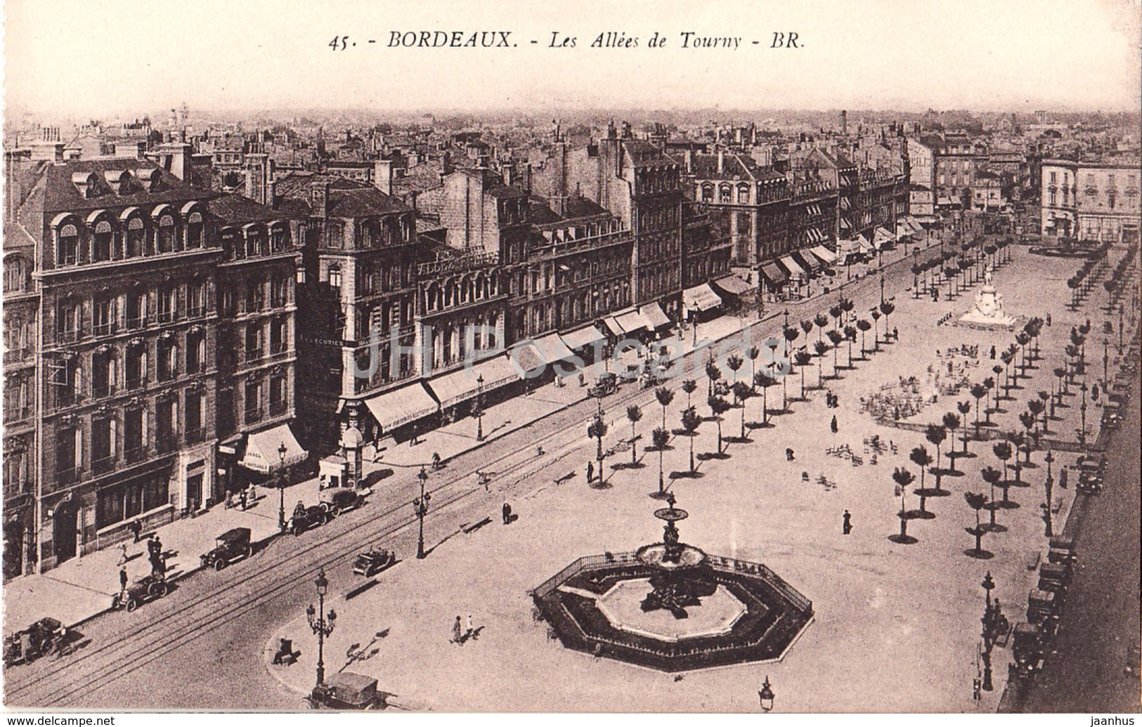 Bordeaux - Les Allees de Tourny - 45 - old postcard - France - unused - JH Postcards