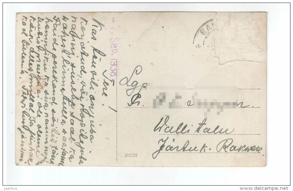 Cold Faith - lady - 211221 - old postcard - circulated in Estonia - used - JH Postcards