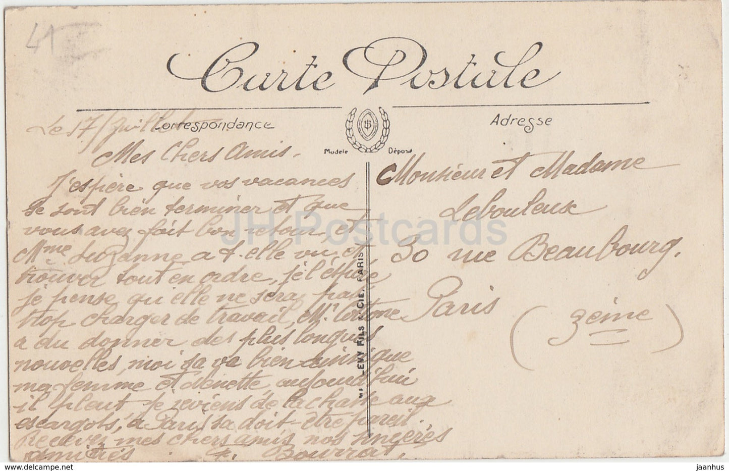 Blois - Le Chateau - La Facade Francois 1er - castle -  6 - old postcard - France - used