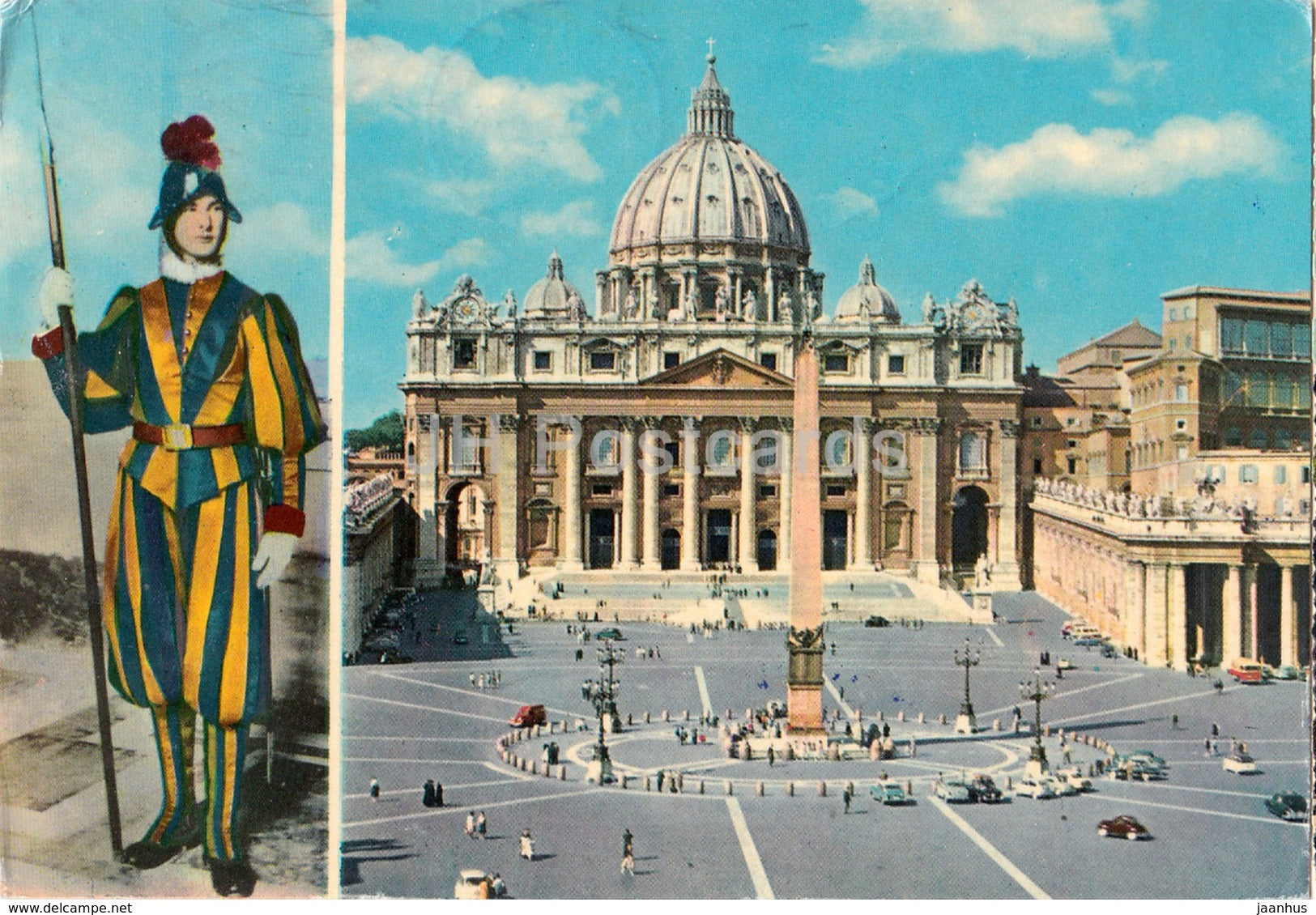 Roma - Rome - Piazza S. Pietro - St. Peter's Square - Swiss Guard - 238 - Italy - 1966 - used - JH Postcards