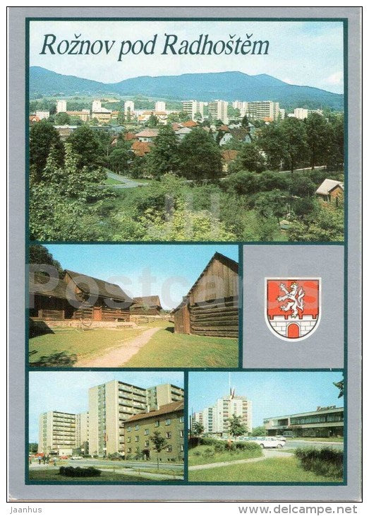 panorama - houses - Roznov pod Radhostem - Czechoslovakia - Czech - unused - JH Postcards