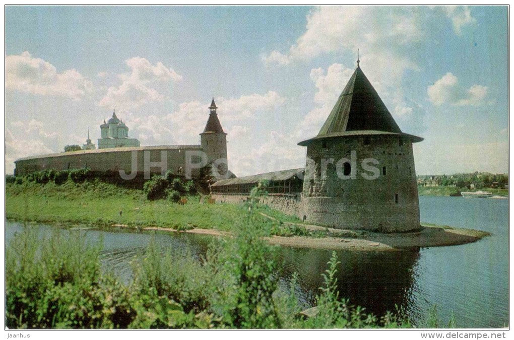 Krom - view from the Pskov river - Pskov - 1969 - Russia USSR - unused - JH Postcards