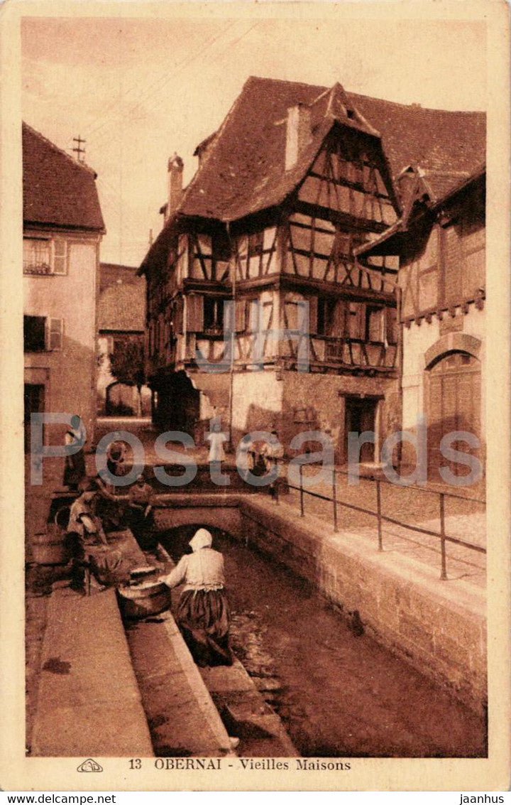 Obernai - Vieilles Maisons - 13 - old postcard - France - unused - JH Postcards