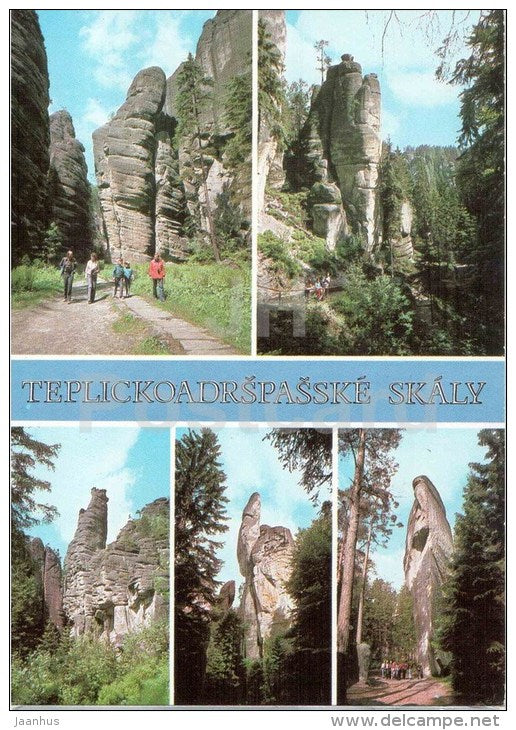 Adrspassko-Teplicke skaly - Golem - Crown - Sugar Loaf - Czechoslovakia - Czech Republic - unused - JH Postcards