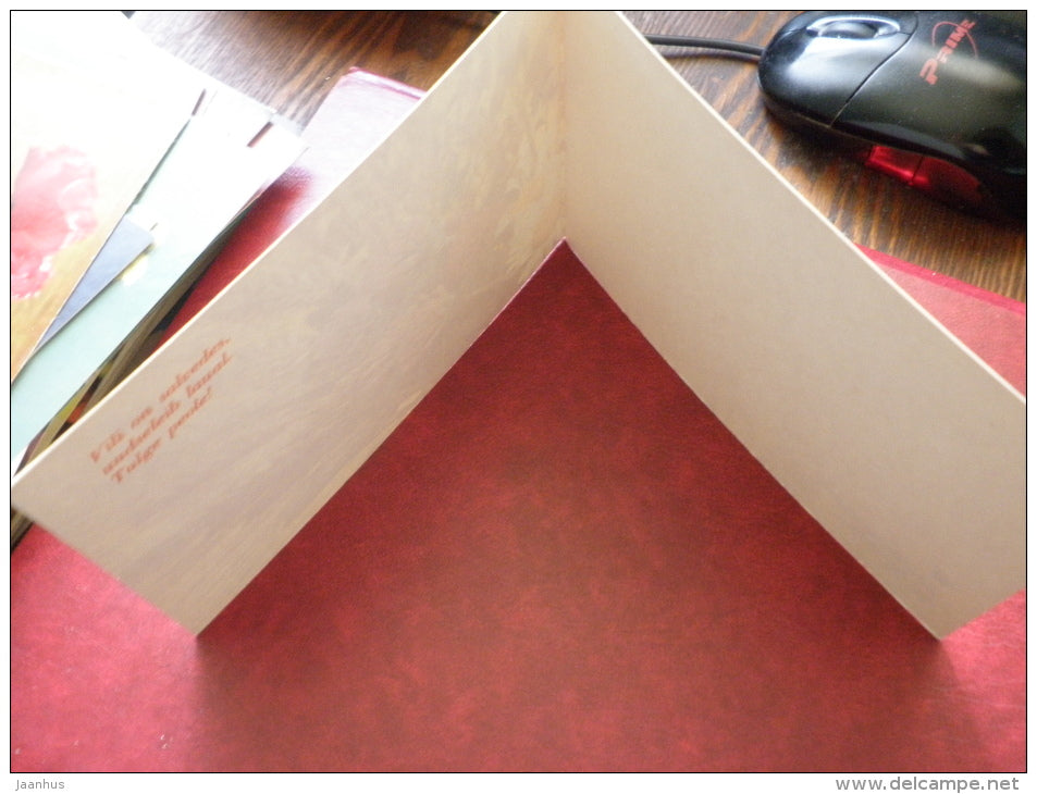 Greeting Card - wheat - daisies - clover - 1985 - Estonia USSR - unused - JH Postcards