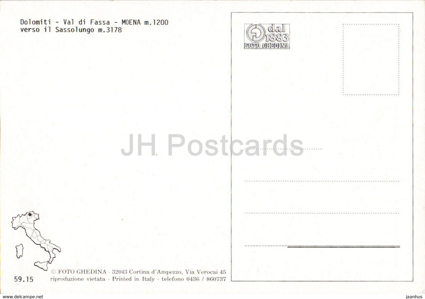 Dolomiti - Val di Fassa - Moena - Verso il Sassolungo - Italy - unused