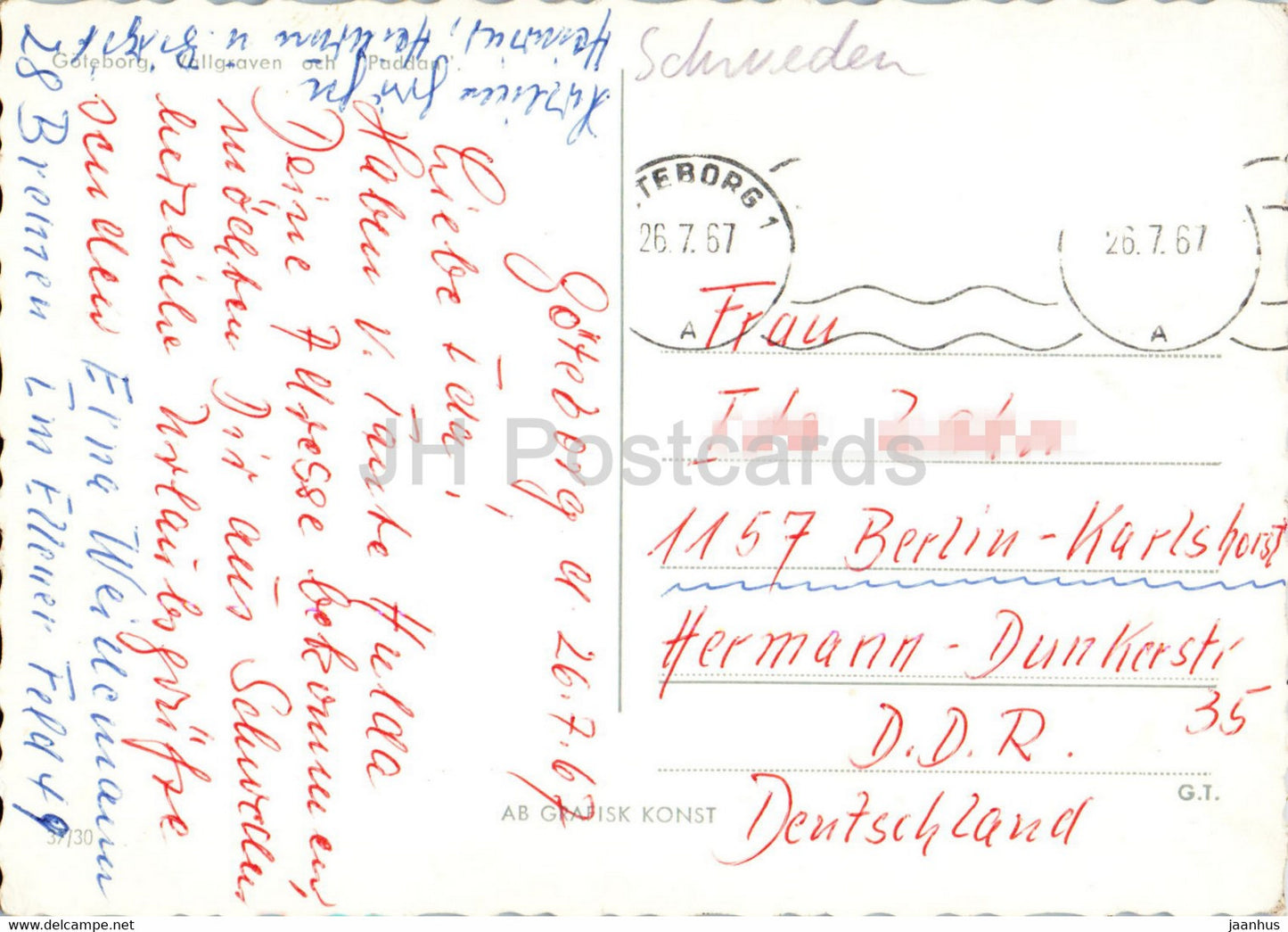 Goteborg - Vallgraven och Paddan - 1967 - Sweden - used