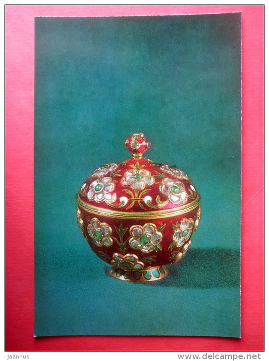 Toilet-Box - Jewelled Art Objects of 17th Century India - 1975 - Russia USSR - unused - JH Postcards