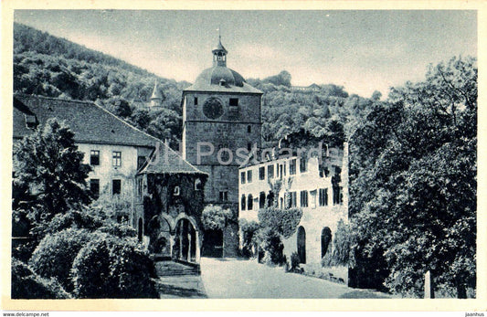 Heidelberg - Schlosshof - Der Ruprechtsbau - Wartturm und Brunnenhalle - old postcard - Germany - unused - JH Postcards