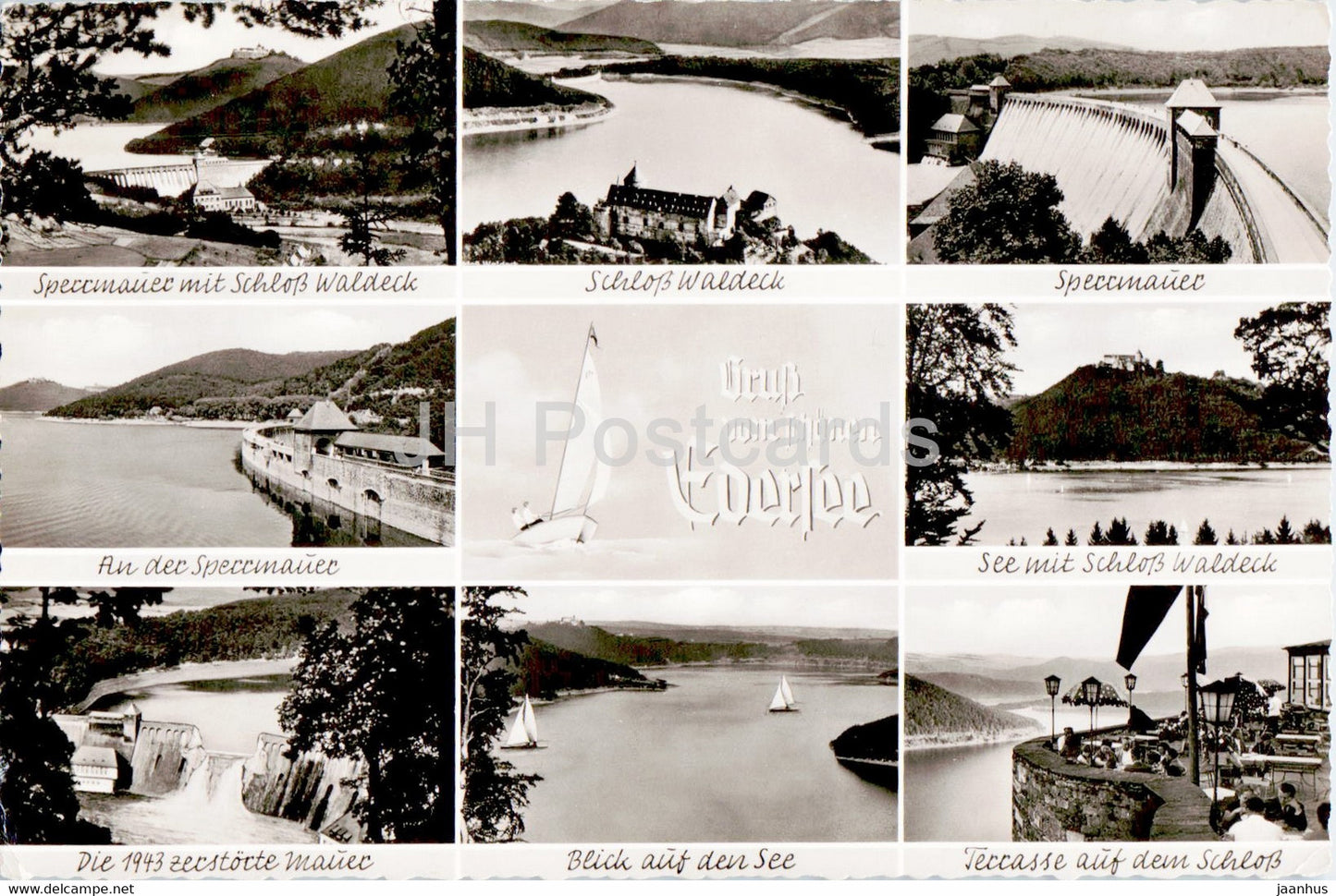 Gruss vom schonen Edersee - old postcard - 1956 - Germany - used - JH Postcards