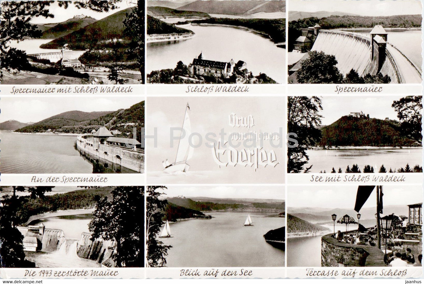 Gruss vom schonen Edersee - old postcard - 1956 - Germany - used - JH Postcards