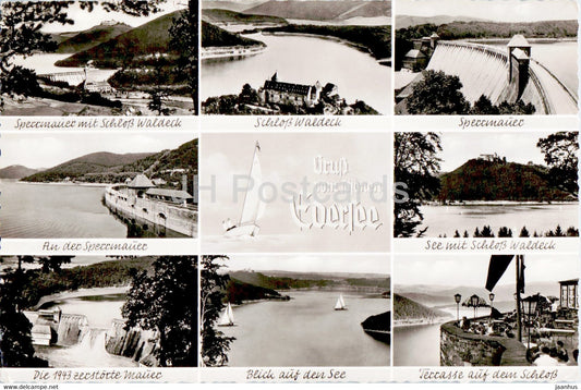 Gruss vom schonen Edersee - old postcard - 1956 - Germany - used - JH Postcards