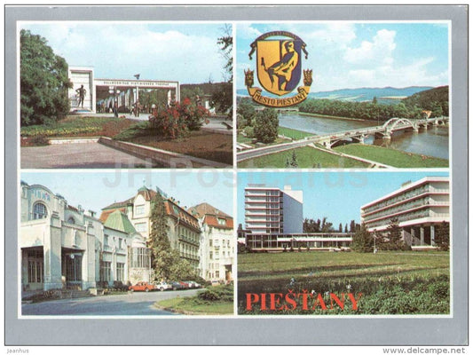 Piestany - Balnea Splendid - spa Irma - bridge of colonnade - Krajinsky - Czechoslovakia - Slovakia - unused - JH Postcards