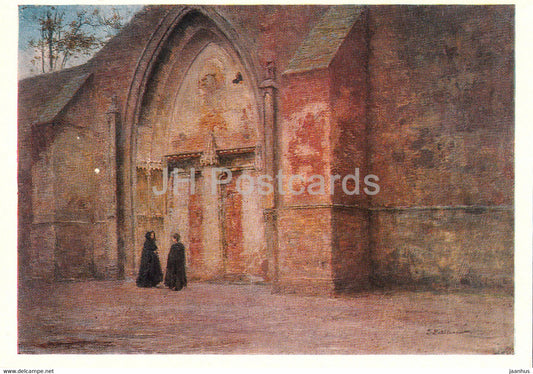 painting by I. Pokhitonov - Monastery - Russian art - 1981 - Russia USSR - unused - JH Postcards