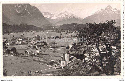 Wallgau m Wetterstein 2297 m - old postcard - 1949 - Germany - used - JH Postcards